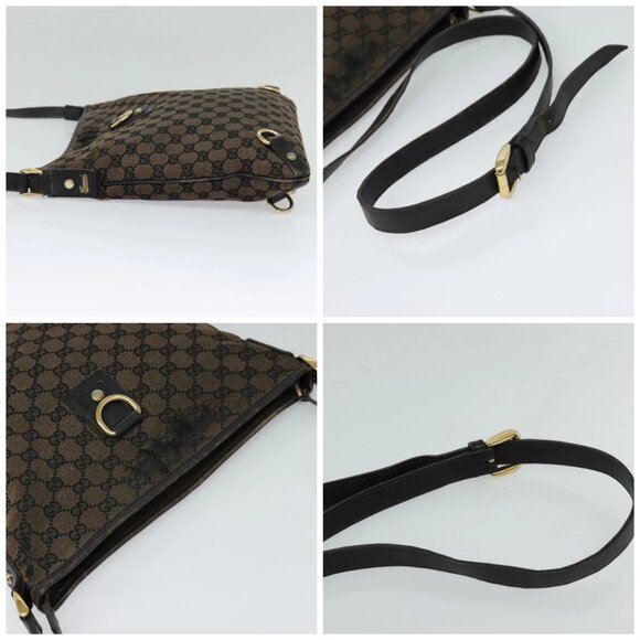 GUCCI GG Canvas Abbey Shoulder Bag Outlet Brown Gold 272400 Auth ti3133 - Picture 16 of 16